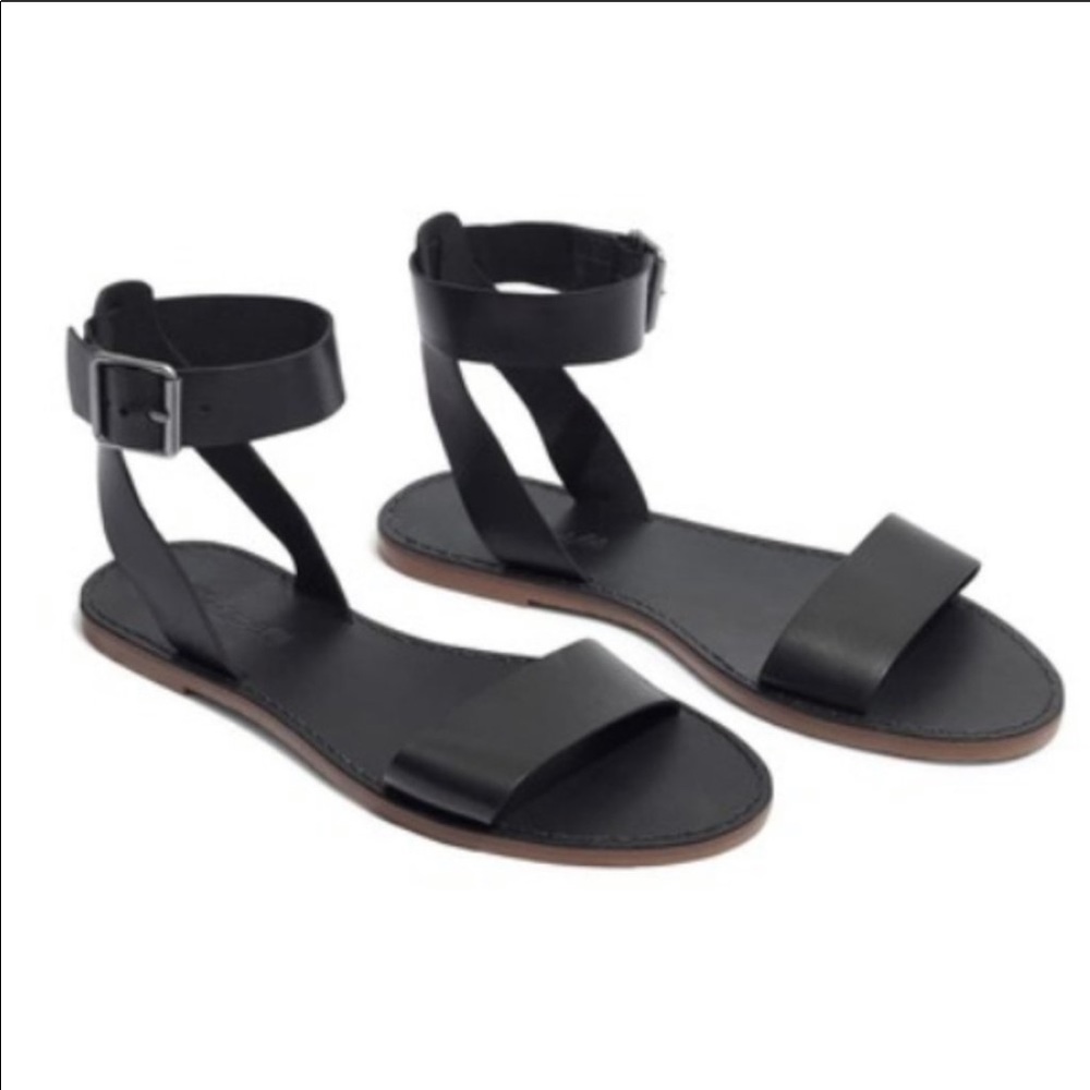 New Madewell black leather sandals, no box or tag